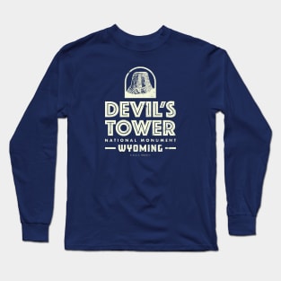 Vintage Devil's Tower National Monument Long Sleeve T-Shirt